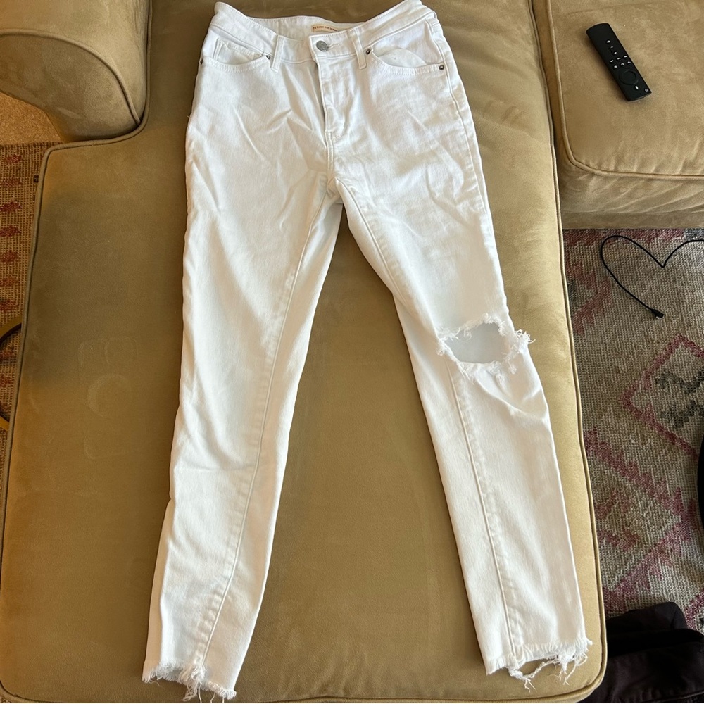 Levi's White Straight Leg Jeans Relaxed Fit
